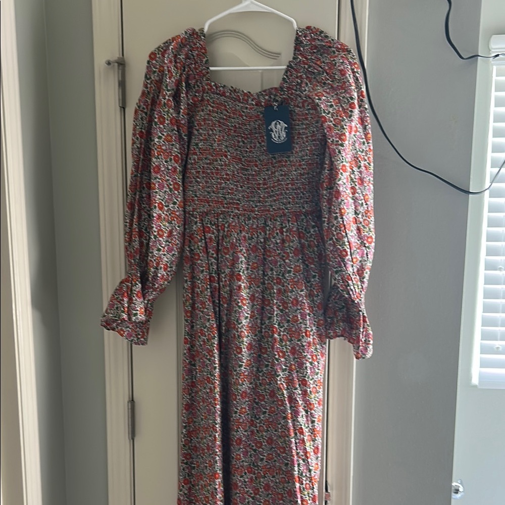 Floral Dress with Puff Sleeves